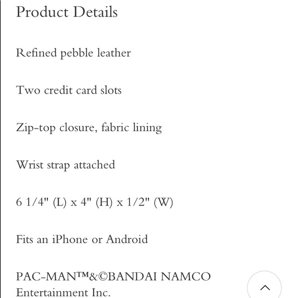 Pac-Man ( GAME OVER ) Corner Zip Wristlet. - Picture 4 of 4